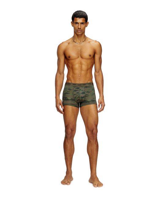 DIESEL Green 3-Pack Of Boxer Briefs Plain And Camo for men