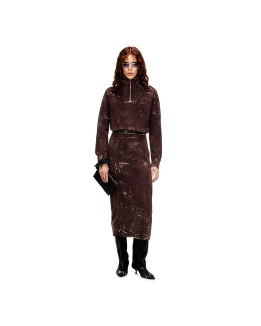DIESEL Brown Midi Dress