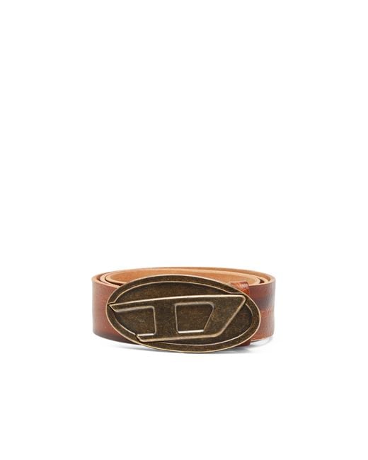 DIESEL Brown 4Cm Belt for men