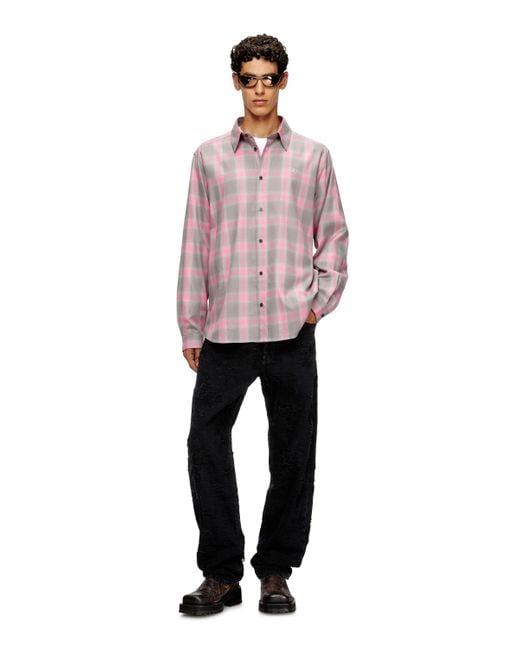 メンズ DIESEL 長袖シャツ Pink