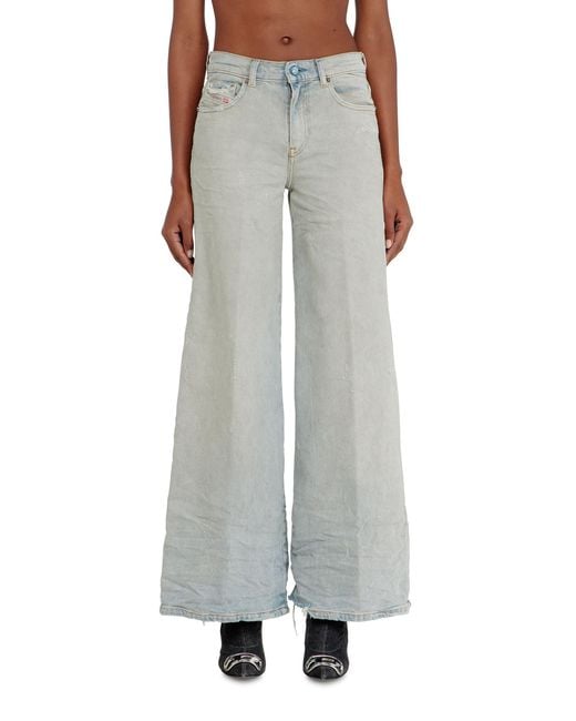 DIESEL Blue Flare Jeans Regular Waist 1978 D-Akemi, Light, Zip Fly