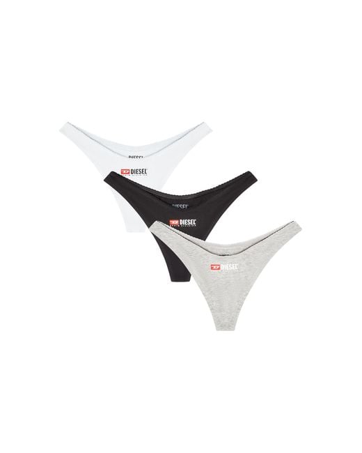 DIESEL White 3-Pack Of Thongs
