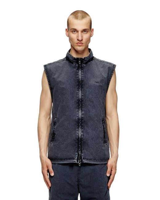 DIESEL Blue Vest for men