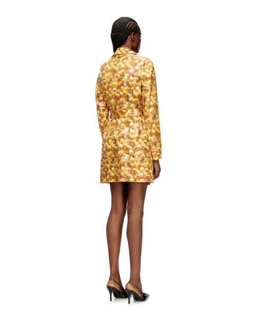 DIESEL Metallic Trench Coat With Duck Print