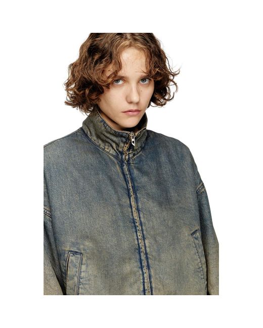 DIESEL Gray Zipped Jacket