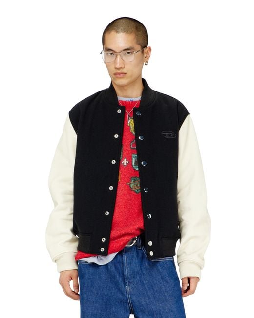 DIESEL Black Bomber Jacket for men