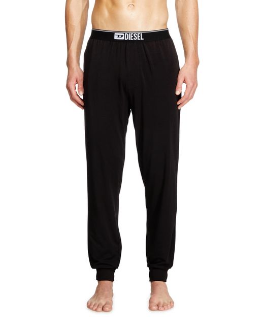 DIESEL Black Denim Division Sweatpants for men