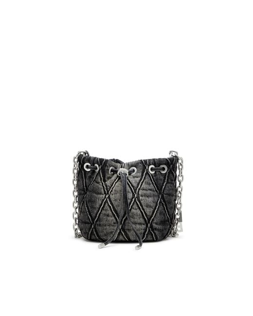 DIESEL Black Charm-D S-Mini Bucket Bag