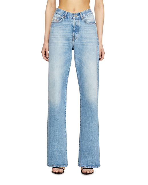 DIESEL Blue Regular Jeans High Waist 1971 D-Sent, Light, Button Fly