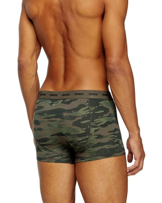 DIESEL Green 3-Pack Of Boxer Briefs Plain And Camo for men