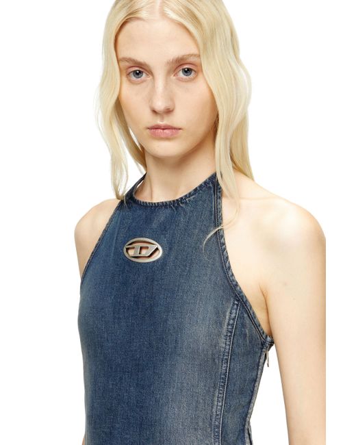 DIESEL Blue Halter Jumpsuit