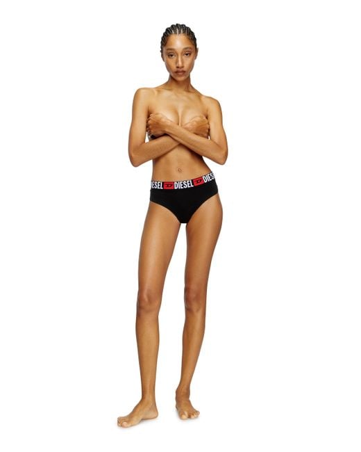 DIESEL Black 3-Pack Thongs With Logo Waist