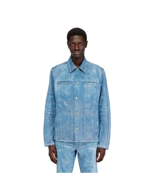 DIESEL Blue Jacket for men
