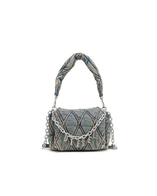 DIESEL White Charm-D-Small Shoulder Bag