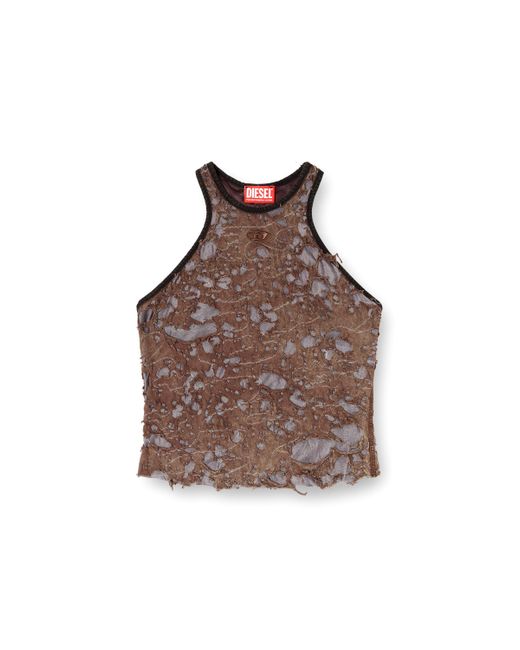 DIESEL スリーブレストップ Brown