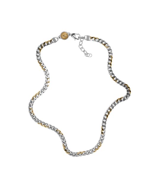 Diesel - Two-Tone Stainless Steel Chain Necklace - Necklaces - Unisex - Silver