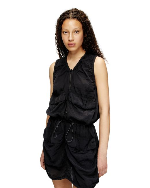 DIESEL スリーブレスカーゴドレス Black