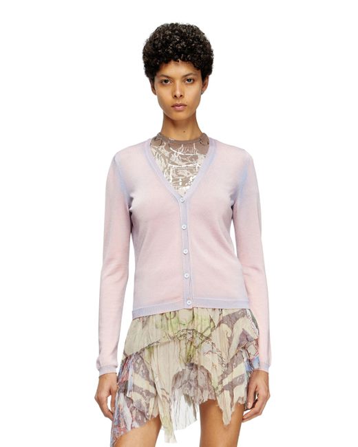 DIESEL Pink Dégradé Cardigan