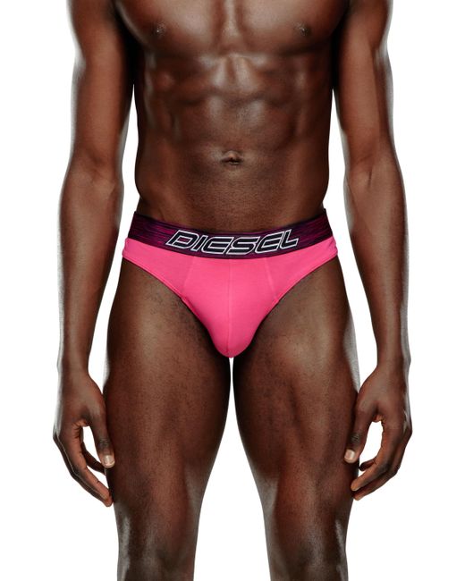 DIESEL Red Two-pack Spaced-dyed Thongs for men