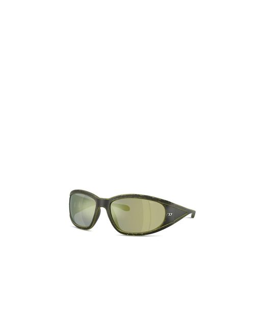 DIESEL Green Rectangular Sunglasses