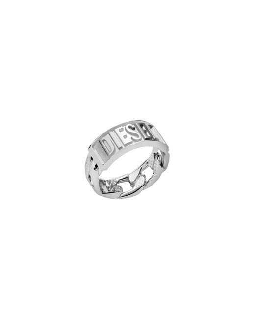 DIESEL Multicolor Stainless Steel Band Ring for men