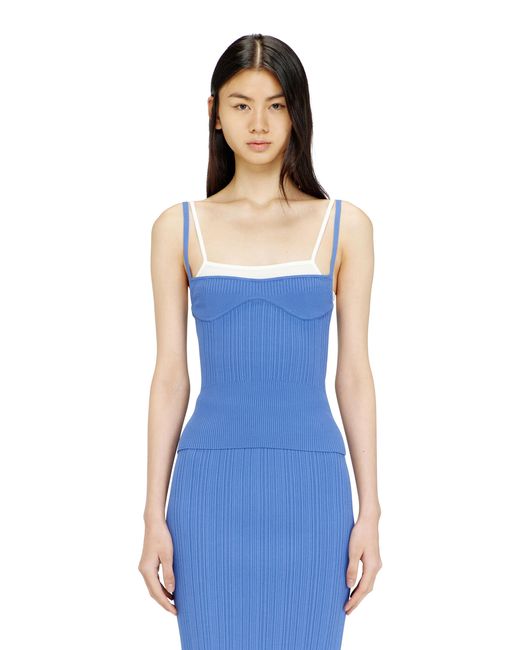 DIESEL Blue Layered Cami Top