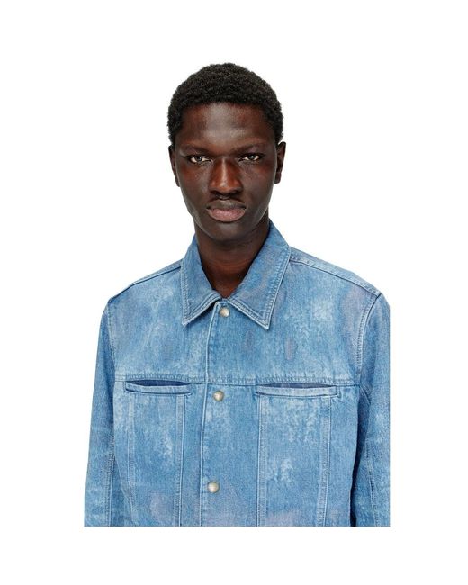 DIESEL Blue Jacket for men