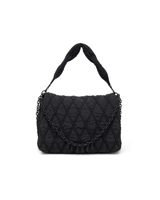 Charm-D L-Sac à bandoulière en nylon délavé matelassé DIESEL en coloris Black