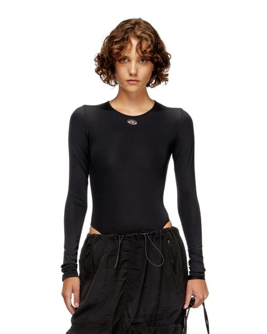 DIESEL 長袖ボディスーツ Black