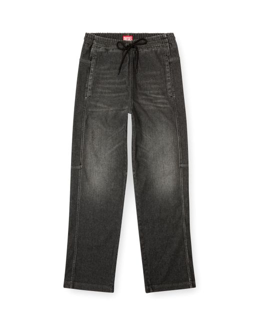 DIESEL Relaxed D-Martyans Track Denim Black