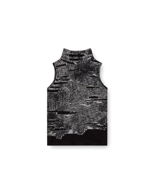 DIESEL Tank Top With Engineered Distressing Black