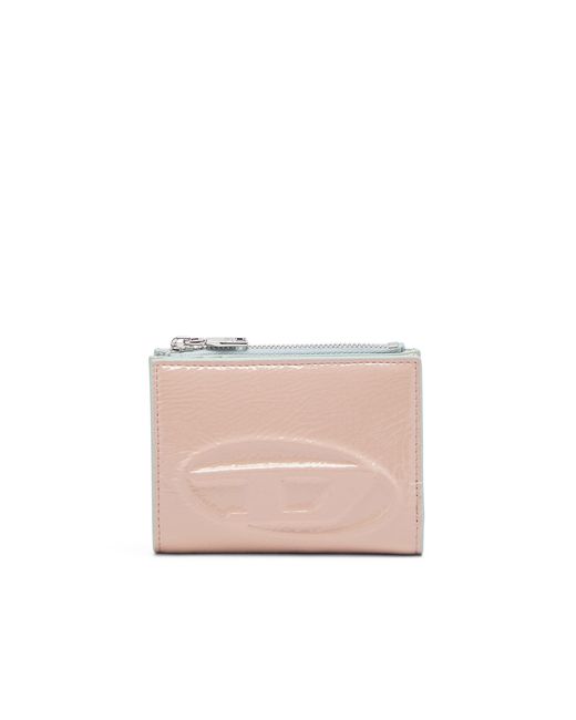 DIESEL Pink Small Wallet With Patent-Effect Finish
