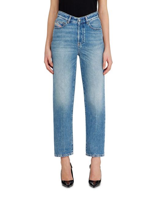 DIESEL Blue Regular Jeans High Waist 1981 D-Went, Light, Button Fly