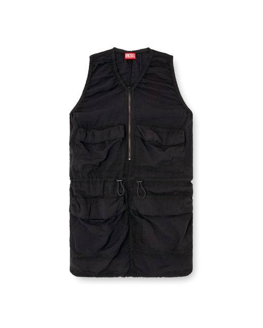 DIESEL スリーブレスカーゴドレス Black