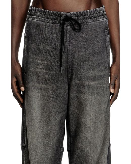 DIESEL Relaxed D-Martyans Track Denim Black