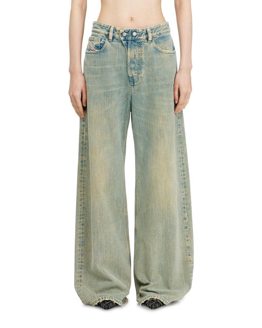 DIESEL Green Relaxed Jeans Low Waist 1996 D-Sire, Medium, Button Fly