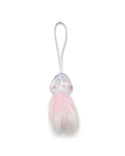 DIESEL Pink Pig's Snout Bag Charm With Fluffy Detail