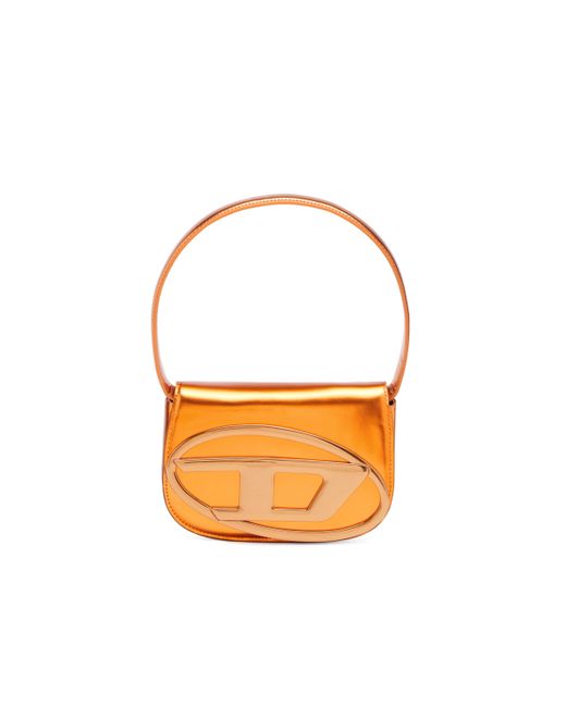 DIESEL Shoulder Bag In Mirrored Leather in Orange Lyst