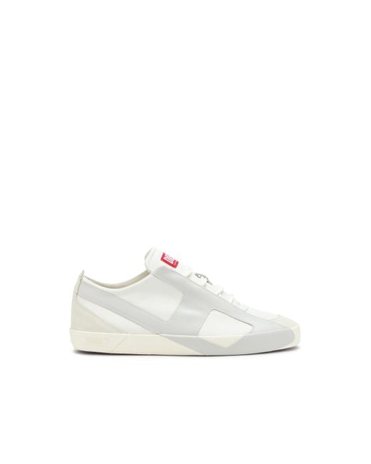 DIESEL S-Slante-D-Sneaker Aus Wildleder Und Leder Mit D-Logo in White für Herren