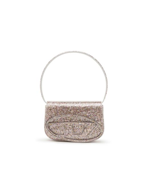DIESEL White 1dr-iconic Shoulder Bag With Macro Glitter