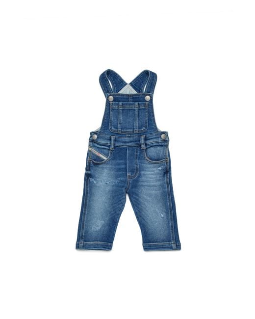 DIESEL Blue Baumwoll-Latzhose Mit Taschen