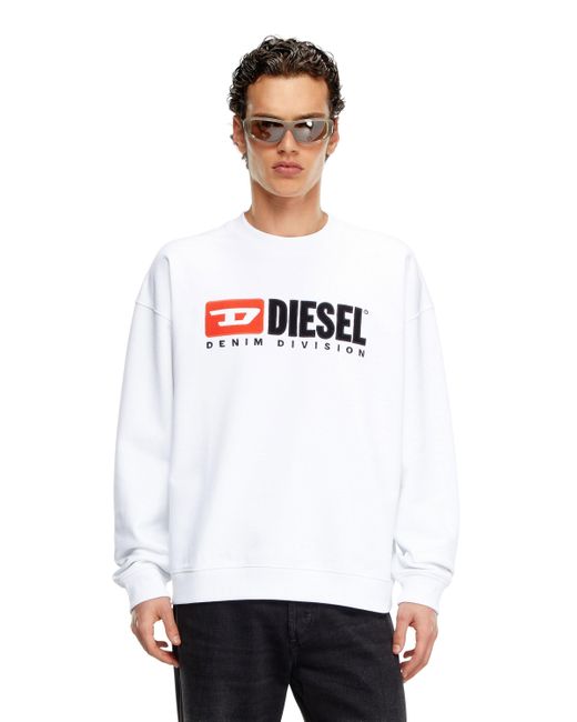 DIESEL Sweatshirt mit Denim Division-Logo in White für Herren
