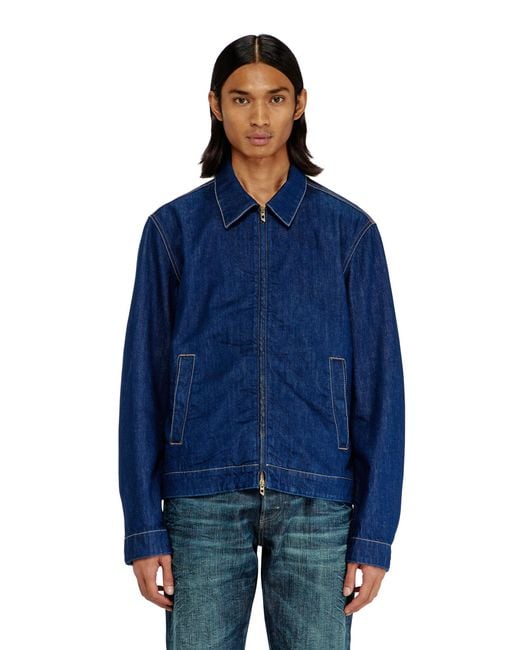 DIESEL Blue Coach Jacket for men
