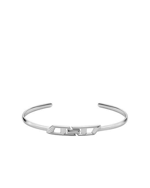 DIESEL White Sterling Cuff Bracelet