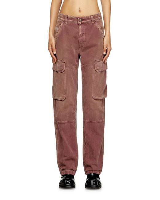 DIESEL Red Regular Jeans