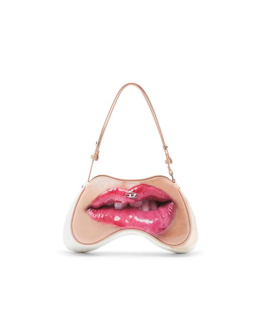 Play-Borsa in PU stampato lucido di DIESEL in Pink