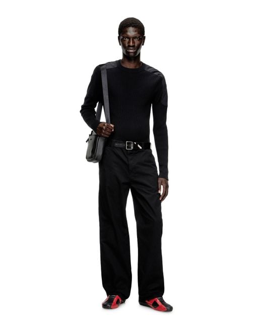 メンズ DIESEL プルオーバーニット Black