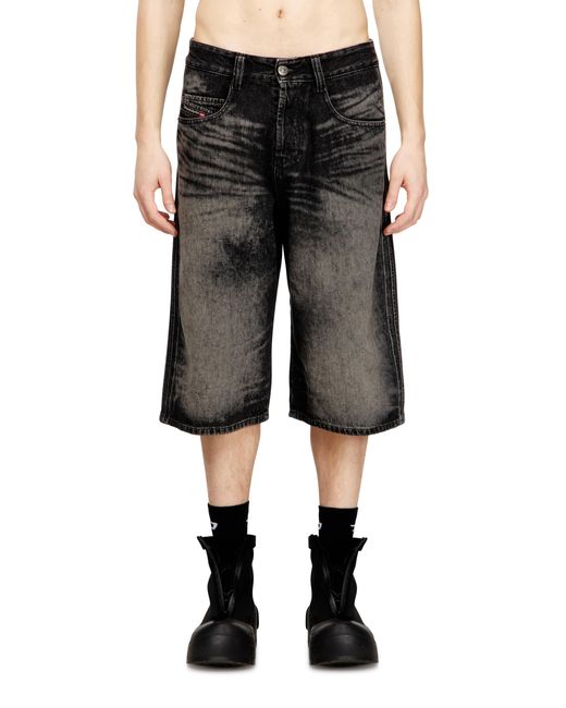 DIESEL Black Long Bermuda Shorts