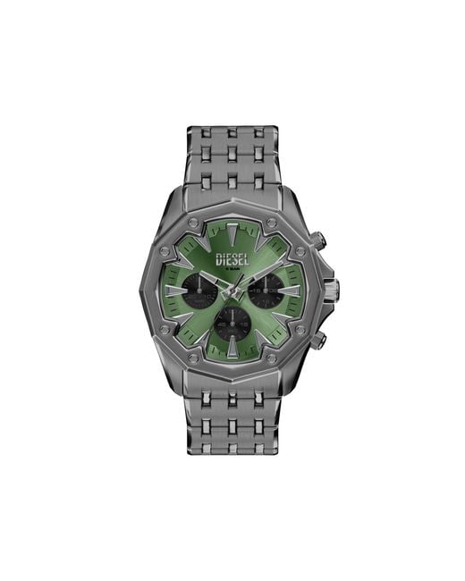 DIESEL Green Stinger Gunmetal Stainless Steel Watch for men