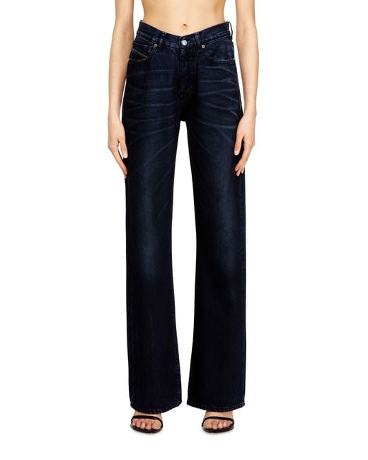 DIESEL Blue Regular Jeans High Waist 1971 D-Sent, /Dark, Button Fly